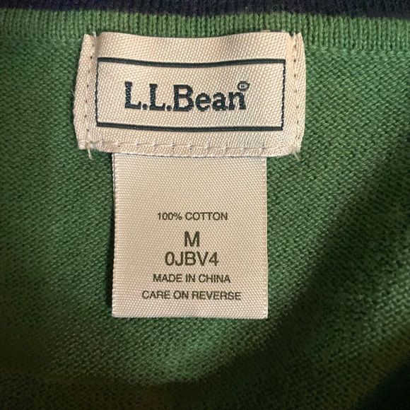 NWOT L.L.Bean classic women’s pea green button front cardigan. SZ M - Picture 9 of 9